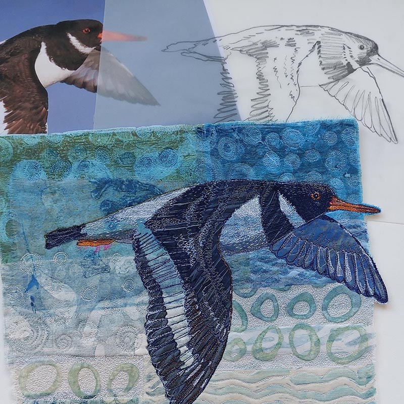Coastal Layers – Bird Embroidery with Deborah Campbell